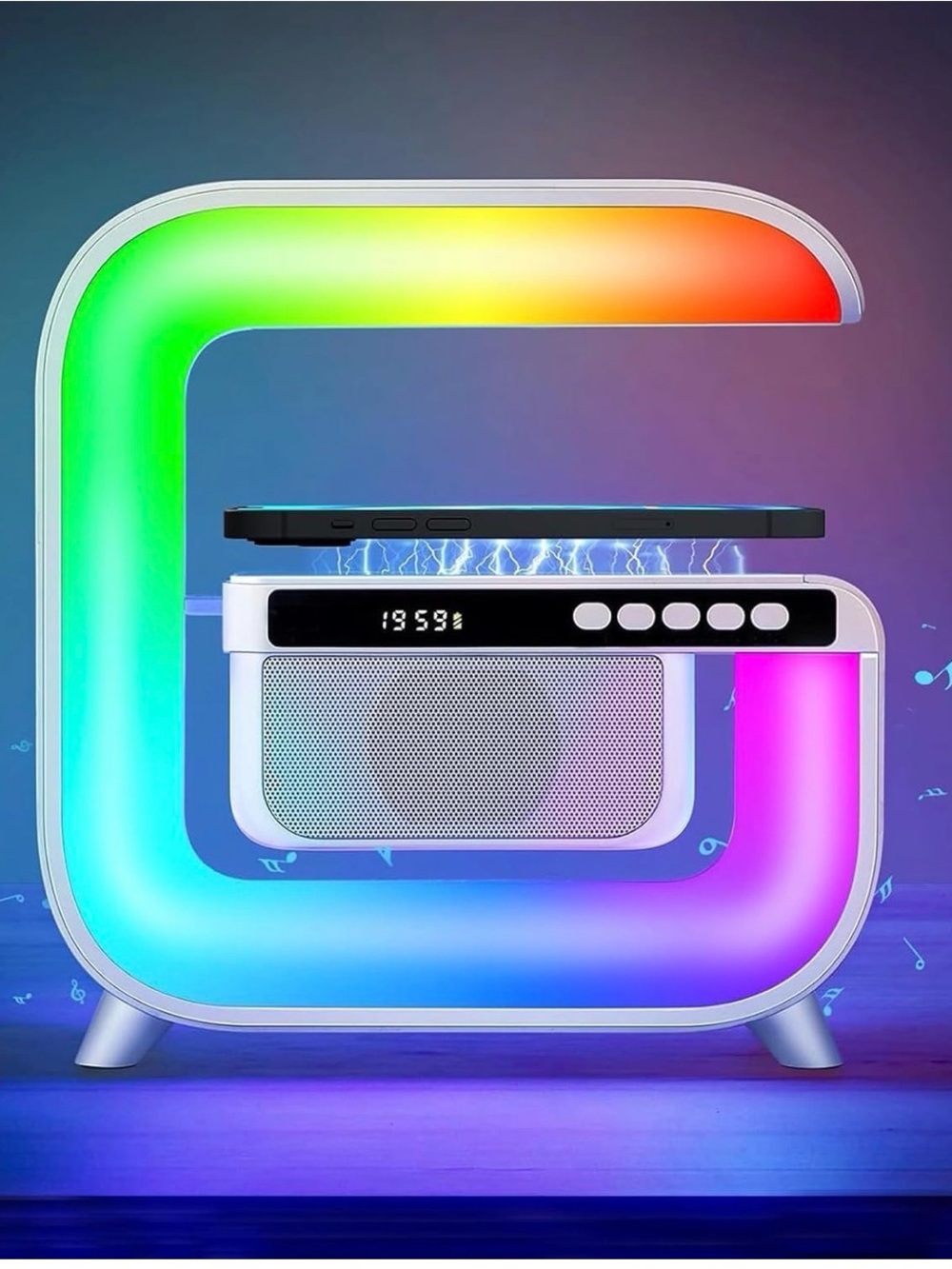 Smart Light Sound Machine RGB LED Lamp Bluetooth Speaker White Noise Night Light